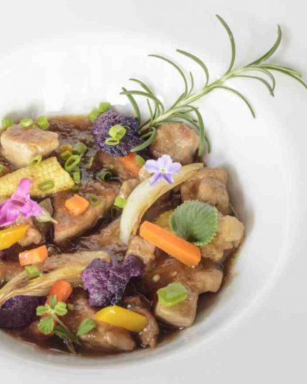"Receta de ragout de pollo y mantequilla "