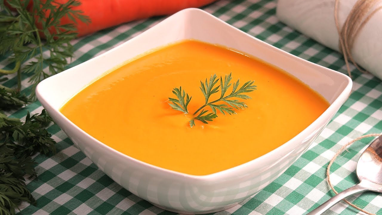 sopa cremosa de zanahoria
