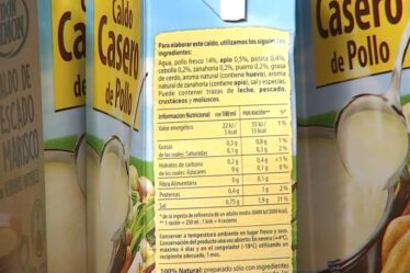 etiquetas de alimentos