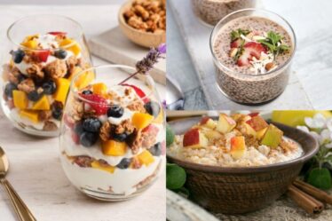 Varios desayunos saludables