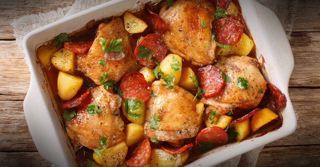 charola de pollo